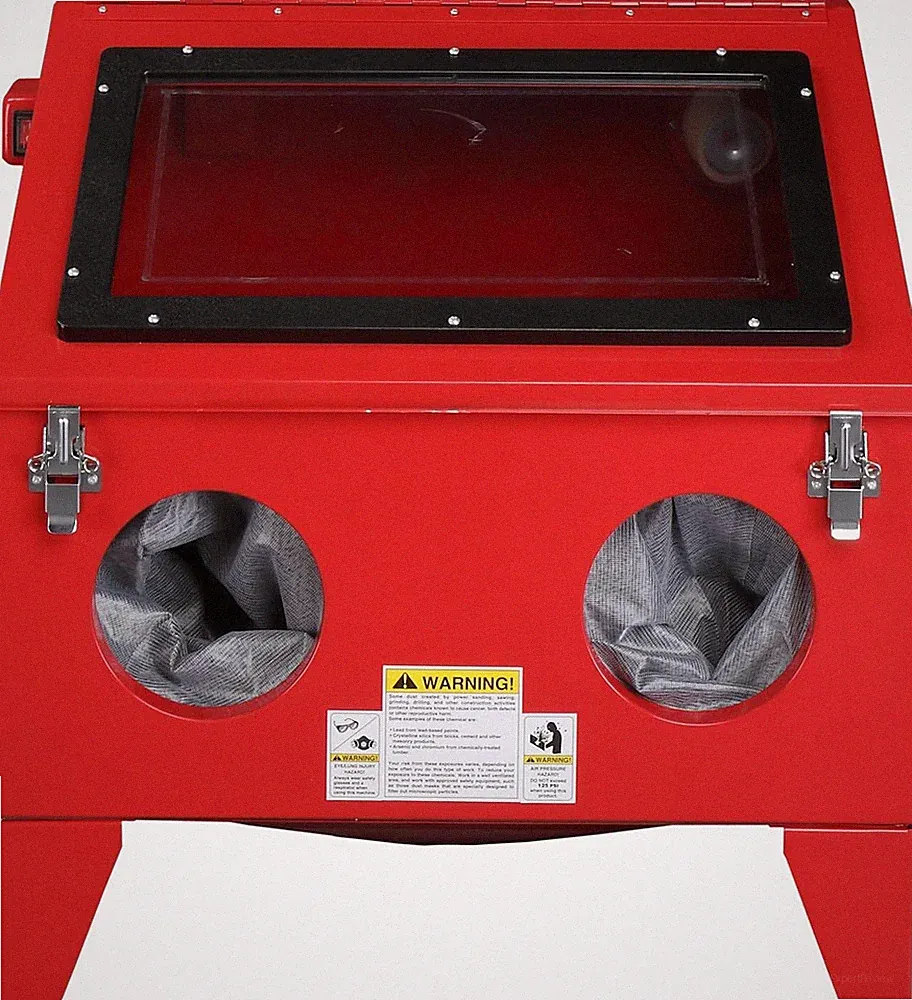40Gallon Bench Top Air Sandblasting,60-125PSI Steel Cabinet Sandblaster Abrasive