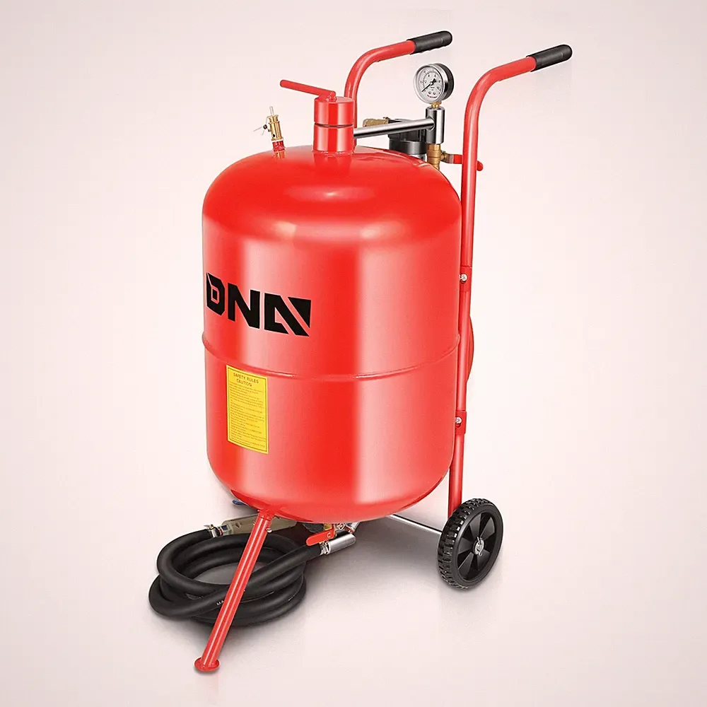 60-110psi 20 Gallon Protable Blast Tank Sand Blaster Air Compressors w/ 8ft Hose