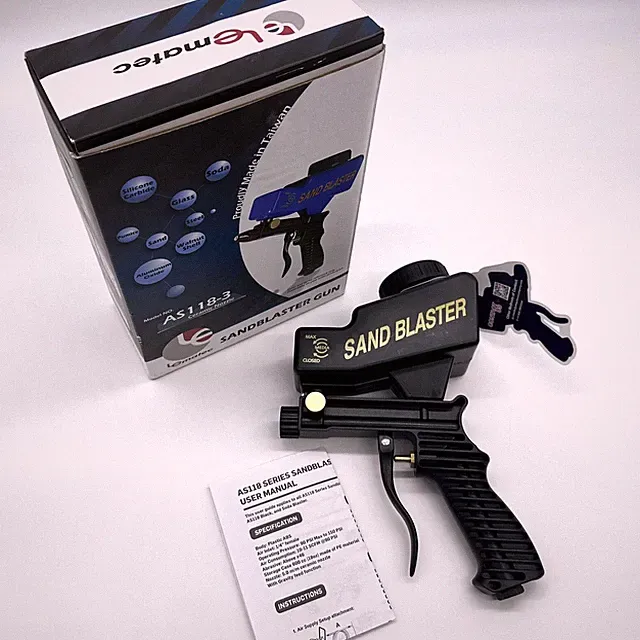 LE LEMATEC Sand Blaster Gun for Air Compressor, Paint/Rust *Needs Nozzle*